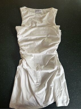 Princess Polly White Ruched Mini Dress